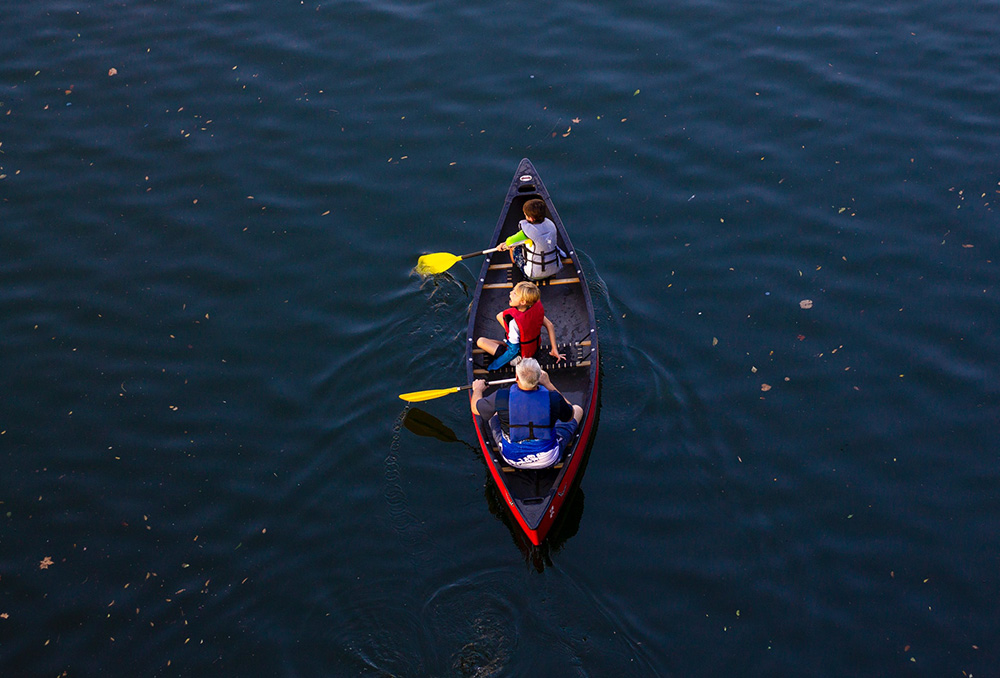 Three-Person Canoes.