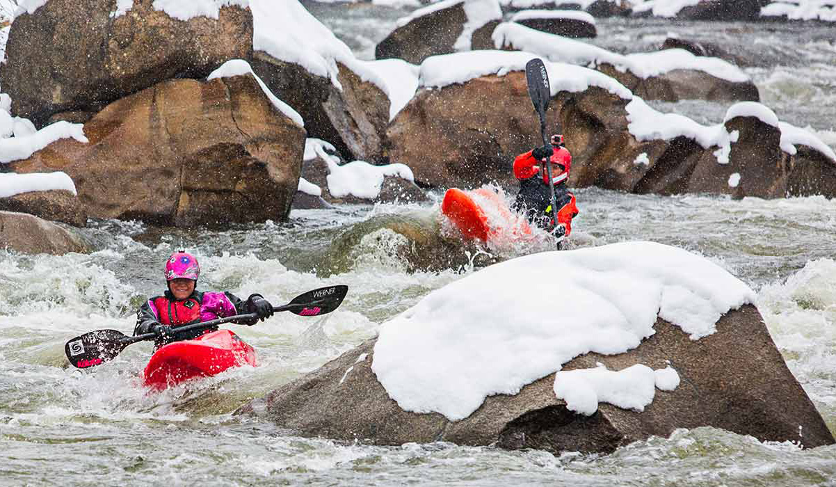 What to wear kayaking in winter.